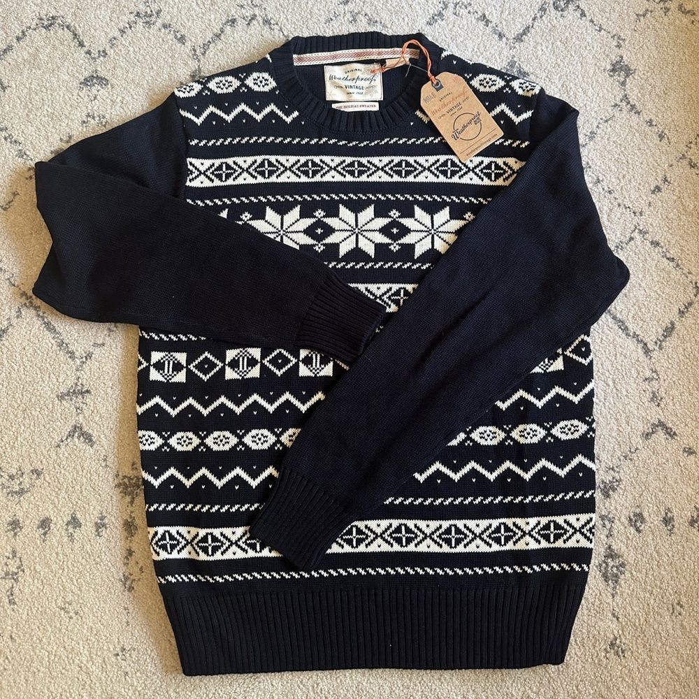NWT Mens Weatherproof Vintage Holiday Sweater Size Small